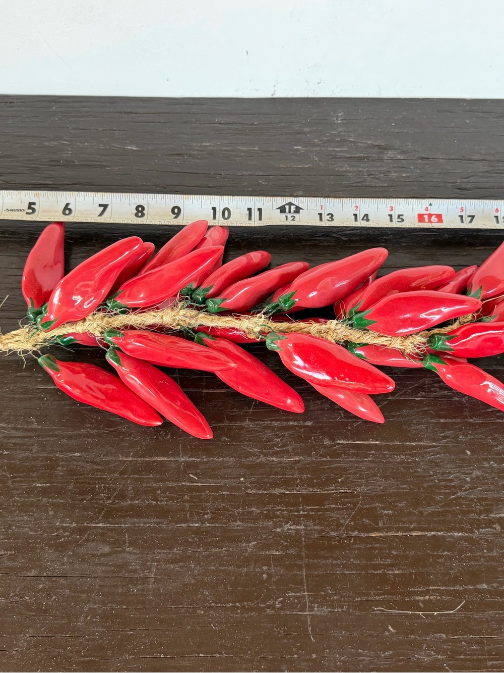 Red Decorative Chili Pepper Ristra Decor - Picture 3 of 5